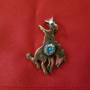 Bucking horse pendant
